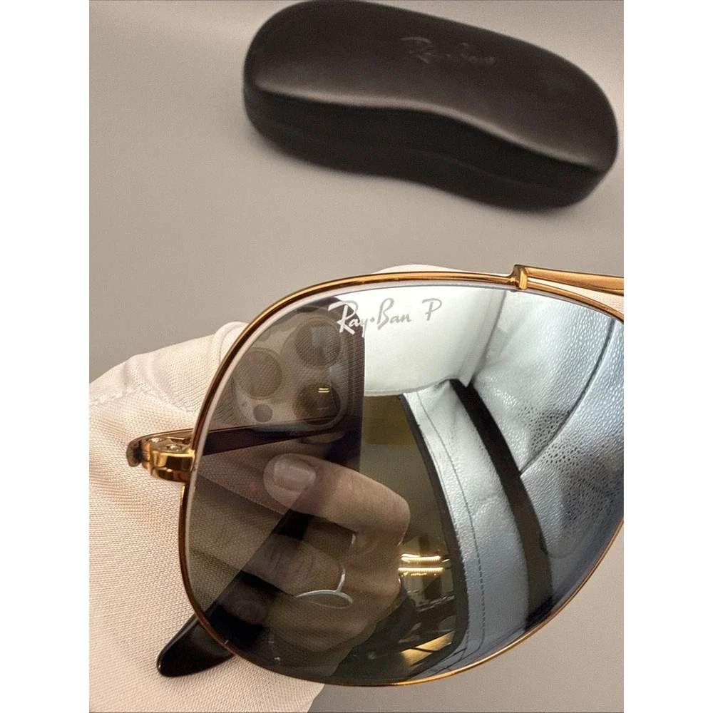 Ray Ban Sunglasses RB3561 ●THE GENERAL ●9107/52 ●Gold/Blue Mirror Polarized&Case